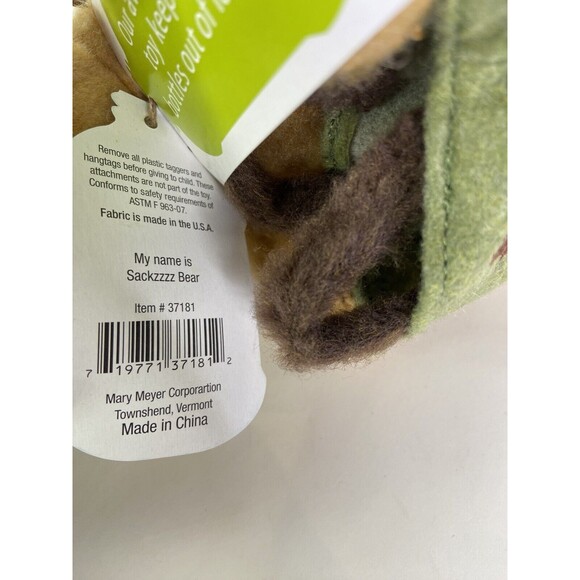 Earthmates Fuzz That Wuzz Christmas Bear Recycled Plush Stuffed Animal Toy - Picture 6 of 8